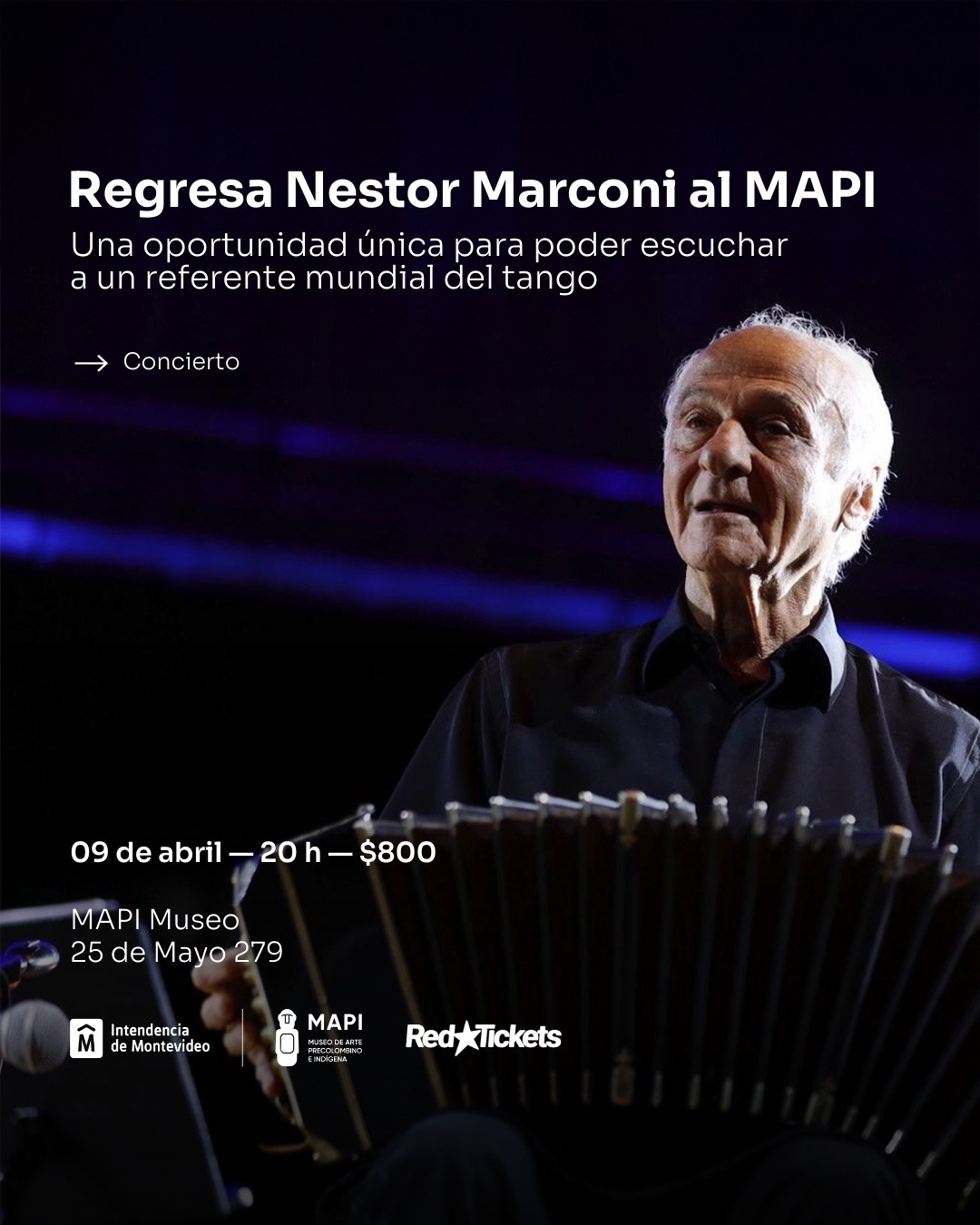 Néstor Marconi en concierto en el MAPI